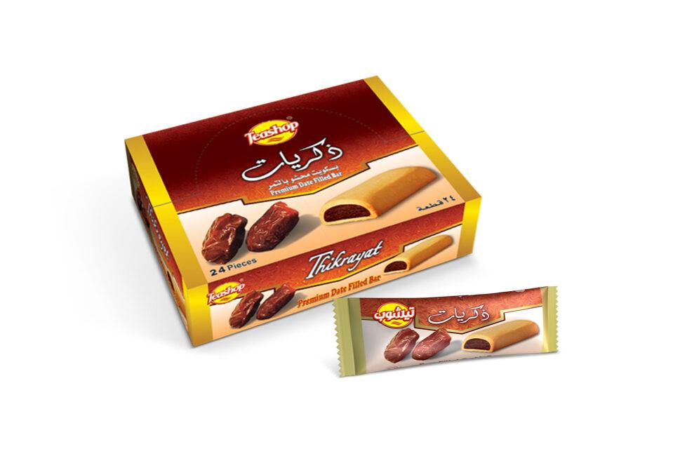 Teashop Thikrayat (Premium Date Filled Bar) 24x17gm- G.P